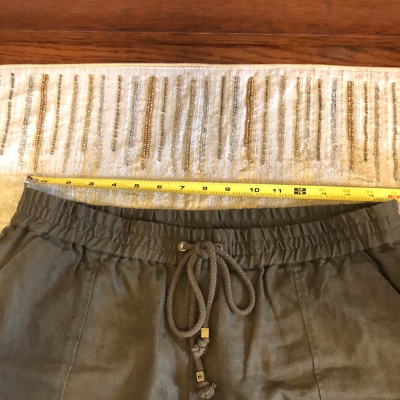 Michael Kors olive green 100% linen utility style shorts Sz 10 😍 - Picture 10 of 10